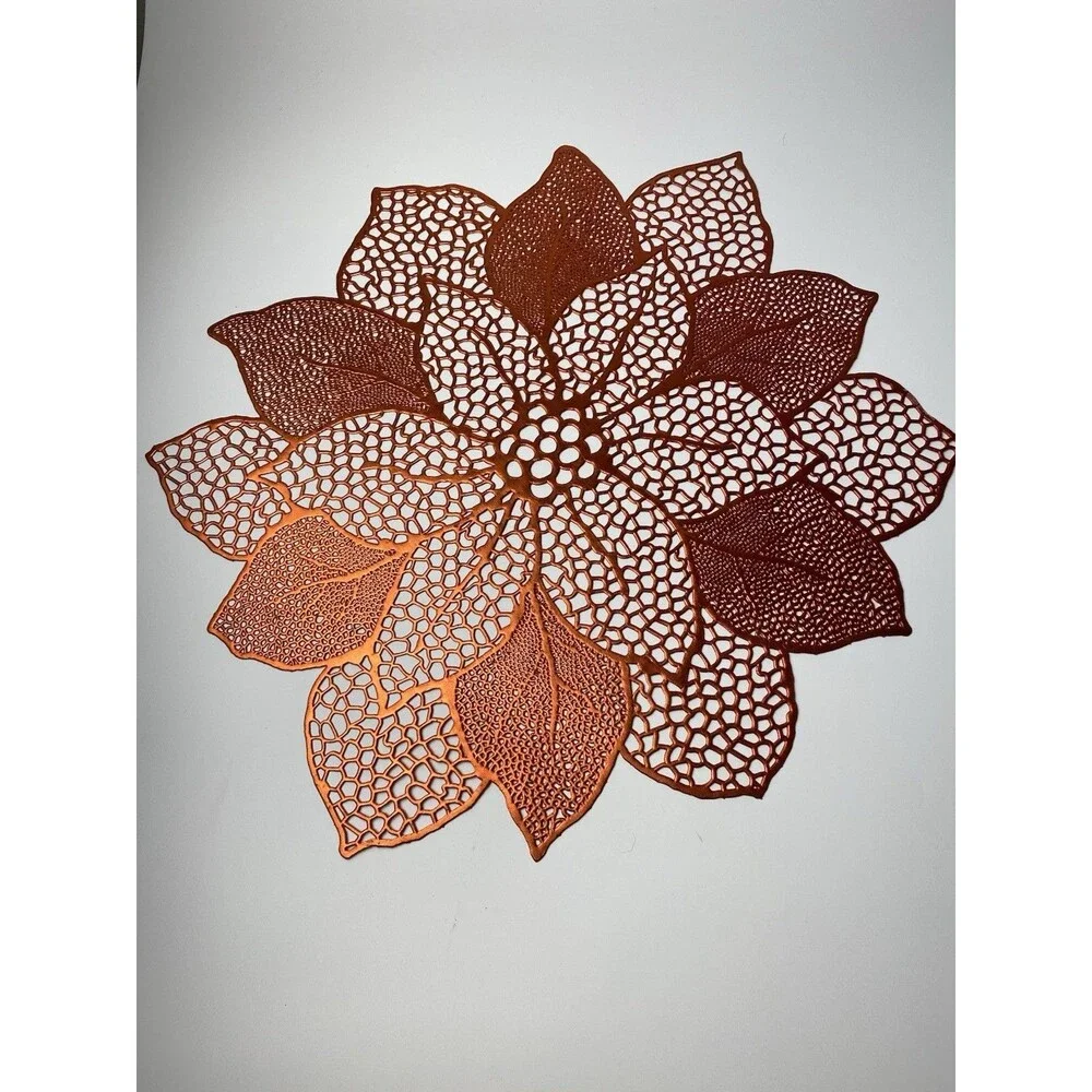 4 Red Poinsettia Placemats 18 Inches Christmas Dining Room Table Decor